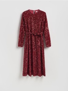 Sukienka z cekinami - czerwony