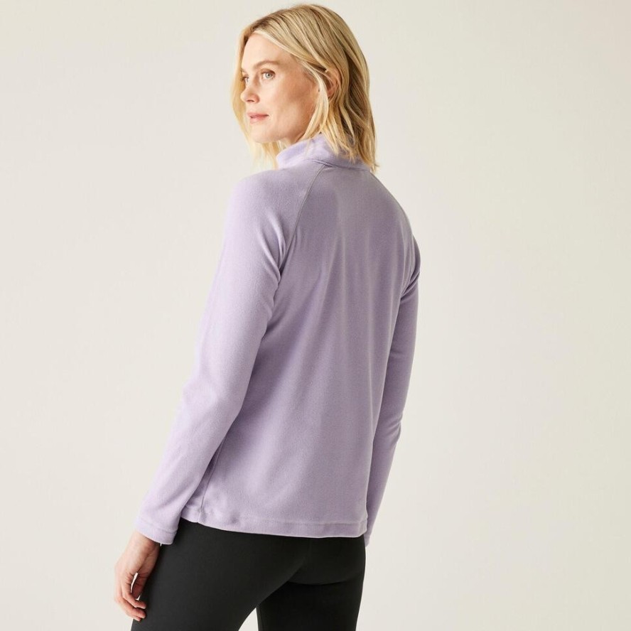 Damski lekki polar turystyczny Montes z zamkiem błyskawicznym do połowy