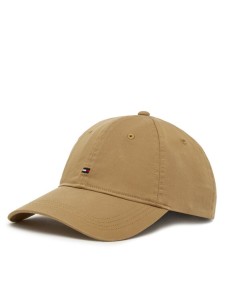 Tommy Hilfiger Czapka z daszkiem Essential Flag Soft Cap AW0AW17632 Beżowy