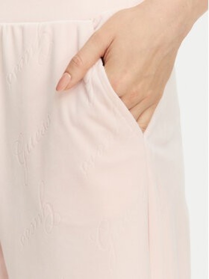Guess Spodnie dresowe O6BB07 K5063 Różowy jasny Regular Fit