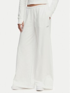 Tommy Jeans Spodnie dresowe Metallic Logo DW0DW22735 Biały Wide Leg