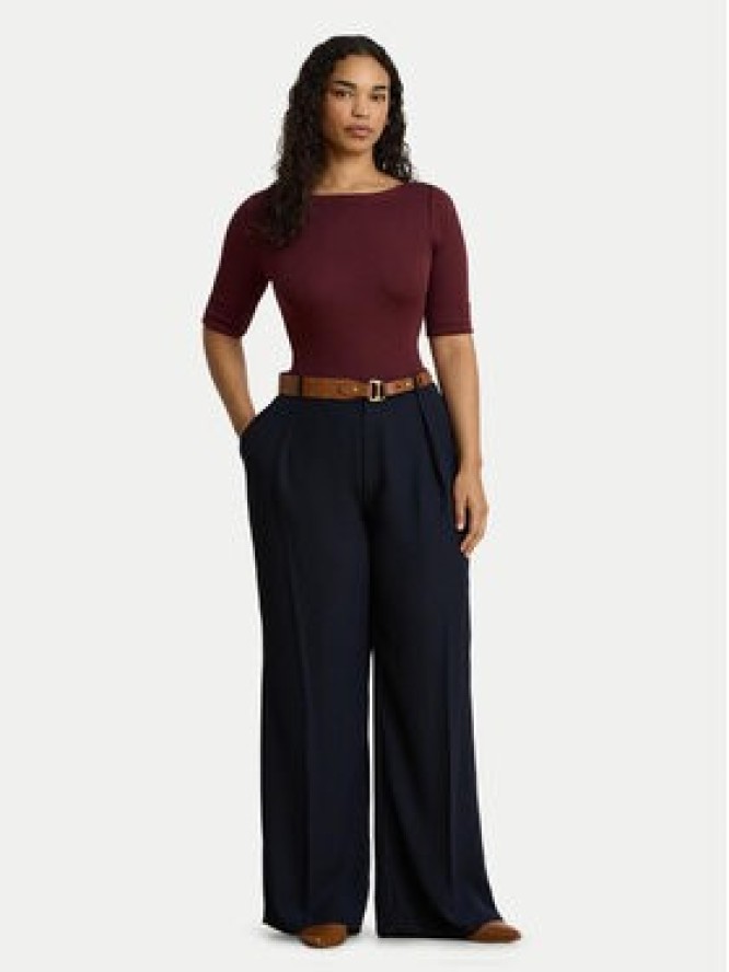 LAUREN RALPH LAUREN Bluzka 200654963196 Bordowy Slim Fit