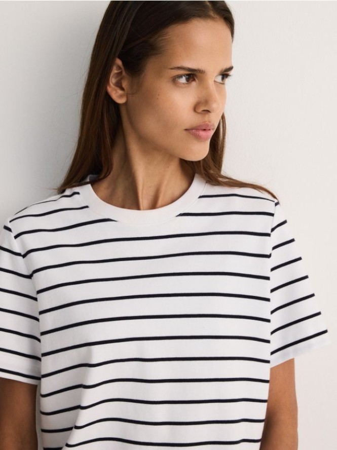 T-shirt regular z merceryzowanej bawełny - wielobarwny