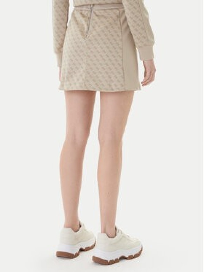 Guess Spódnica dresowa V6RD04 K2042 Beżowy Classic Fit