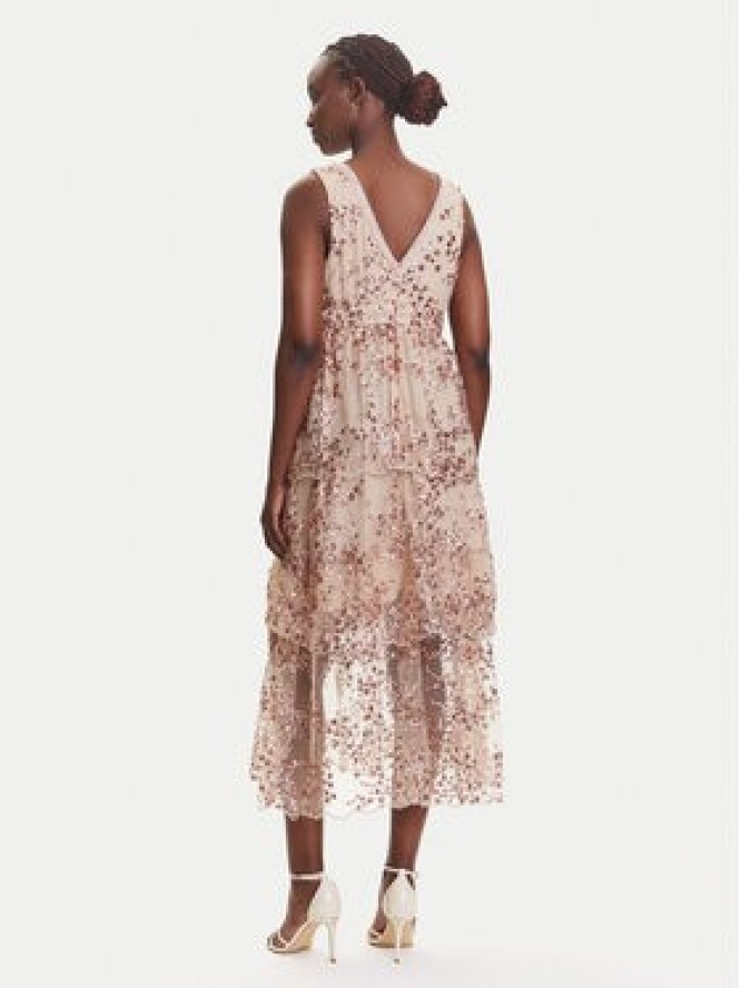 Dixie Sukienka koktajlowa Dixie5 A606W024A Beżowy Regular Fit