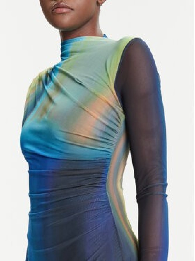 Desigual Sukienka codzienna Shira 25WWVK43 Niebieski Slim Fit