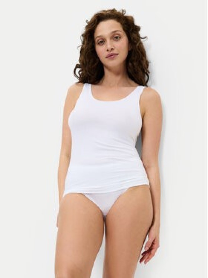 Triumph Top Sense Of Cotton 10224974 Biały Slim Fit