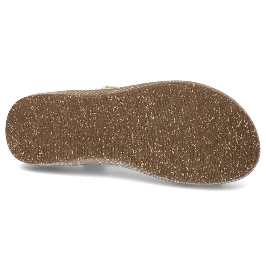 Beżowe Sandały Artiker Wygodne Obuwie Damskie Zapinane Na Rzep