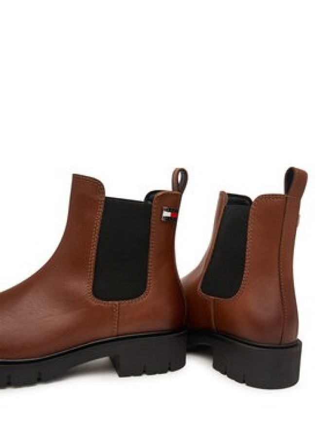 Tommy Jeans Sztyblety Tjw Cleated Chelsea Boots EN0EN03105 Brązowy