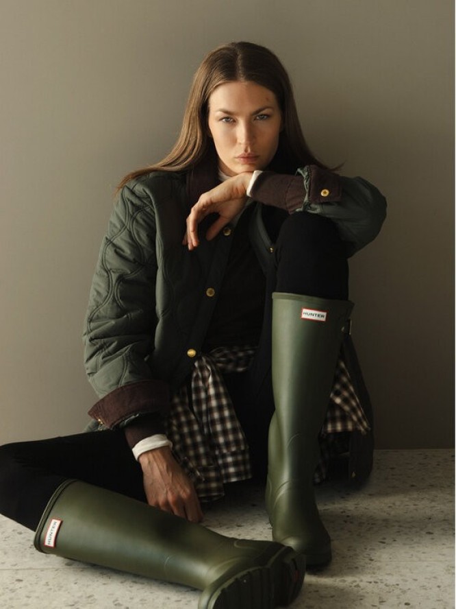 Hunter Kurtka przejściowa Witton HARW0004252 Zielony Regular Fit