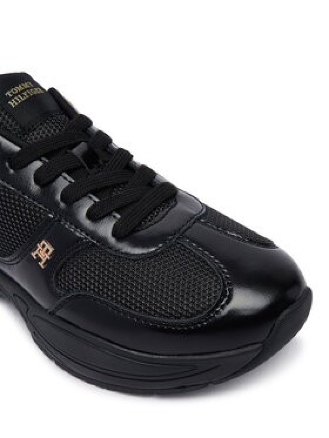 Tommy Hilfiger Sneakersy Modern Runner Shiny Leather FW0FW09413 Czarny