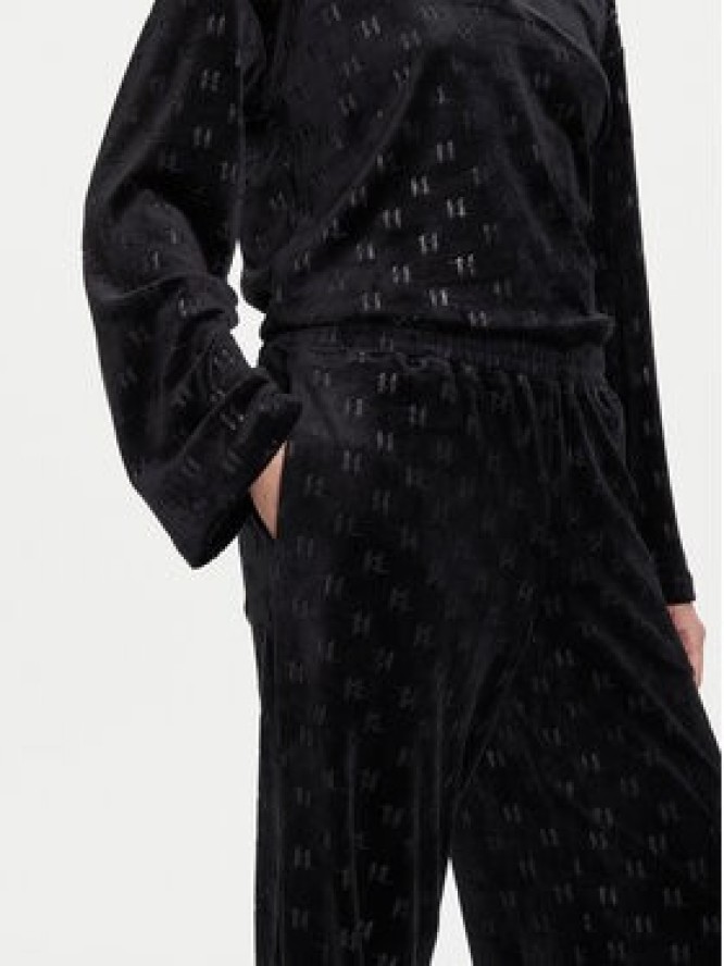 KARL LAGERFELD Spodnie materiałowe A4W44008 Czarny Regular Fit