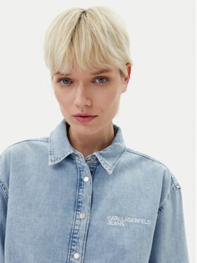 Karl Lagerfeld Jeans Koszula jeansowa A2W11021 Niebieski Regular Fit