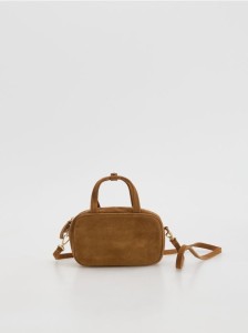 Zamszowa torebka - beżowy