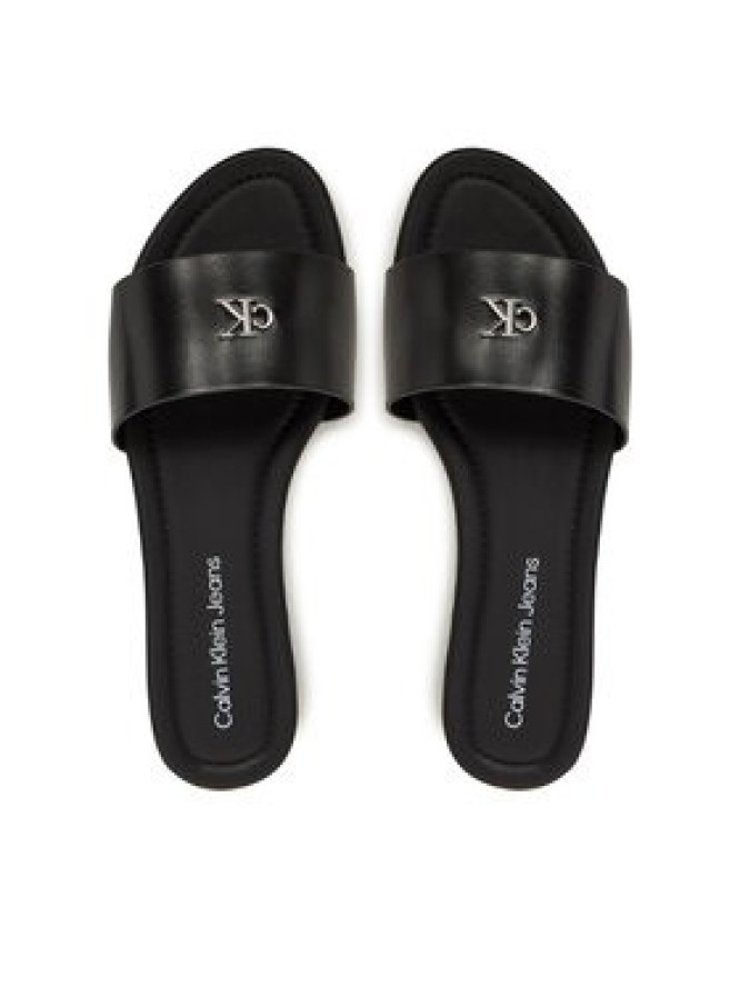 Calvin Klein Jeans Klapki Flat Sandal Slide Mg YW0YW01697 Czarny
