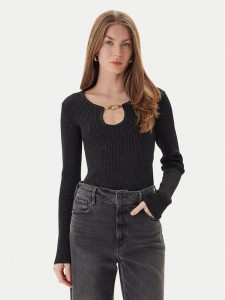 Just Cavalli Sweter 79PAFM10 CMR04 Czarny Slim Fit