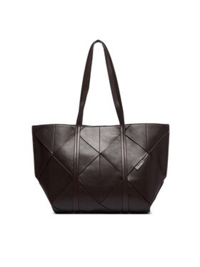 Calvin Klein Torebka Woven Medium Carryall LV04F3548G Brązowy