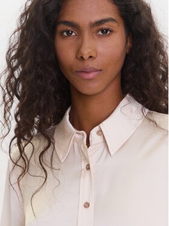 Guess Koszula W5YH03 WF1T2 Beżowy Regular Fit