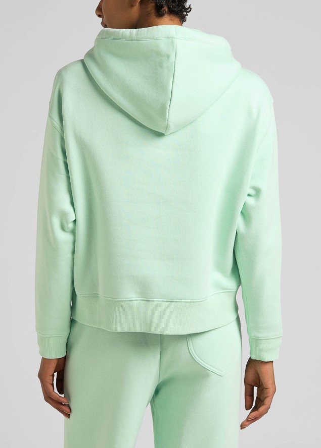 LEE ESSENTIAL HOODIE DAMSKA BLUZA LOGO SEAGLASS L53PLJ40 112320679