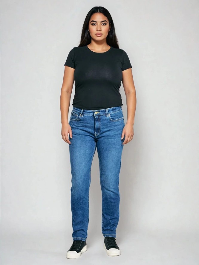 Jeansy damskie granatowe Maggie 546