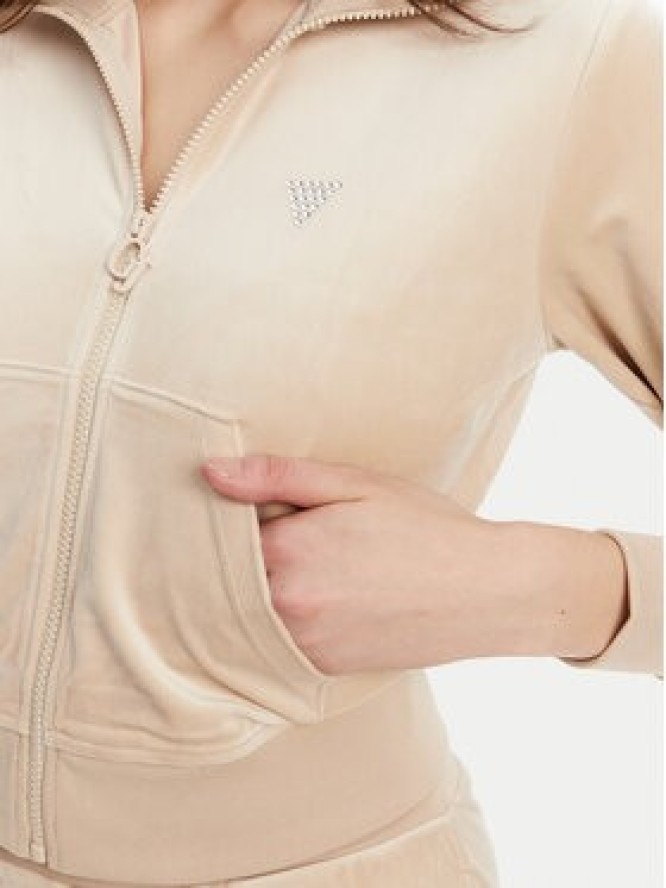 Guess Bluza V3BQ22 K0232 Beżowy Regular Fit