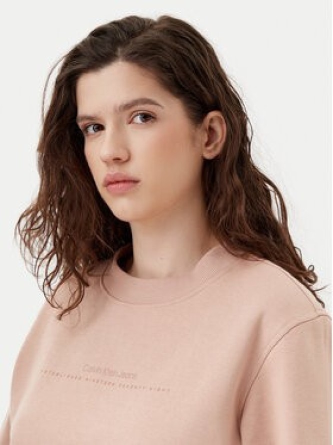 Calvin Klein Jeans Bluza Institutional Graphic J20J224731 Pomarańczowy Regular Fit