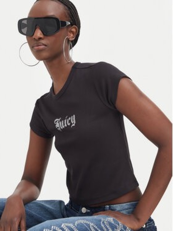 Juicy Couture T-Shirt JCWCT226326 Czarny Slim Fit