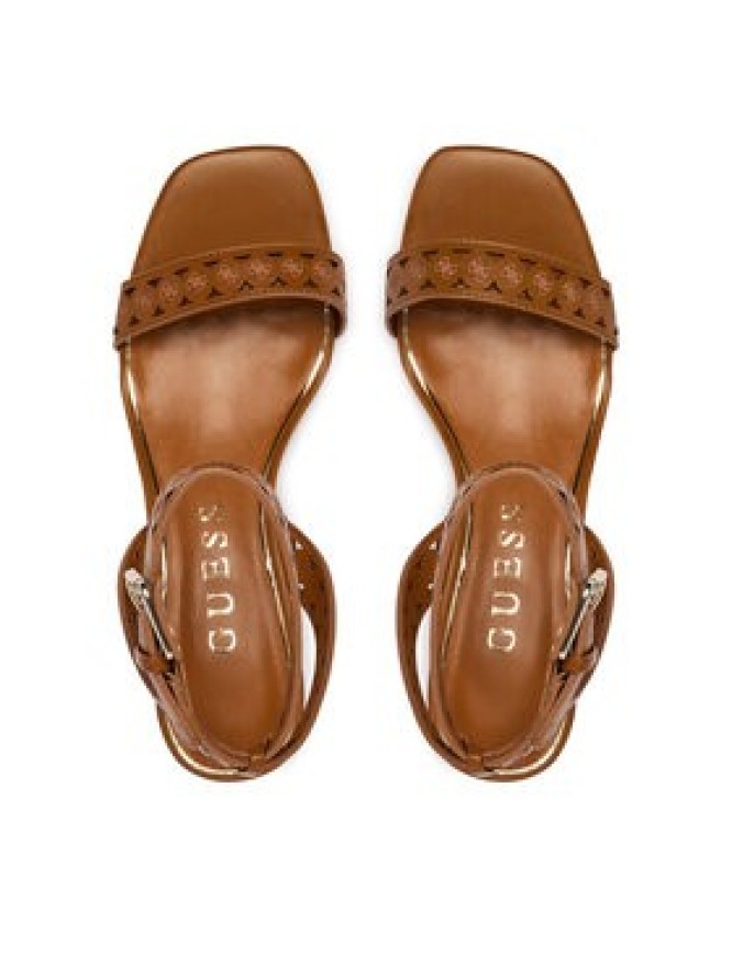 Guess Sandały FLJNE2 LEA03 Brązowy jasny