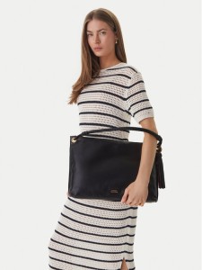 Tommy Hilfiger Torebka Th Statement Leather Bag AW0AW18621 Czarny