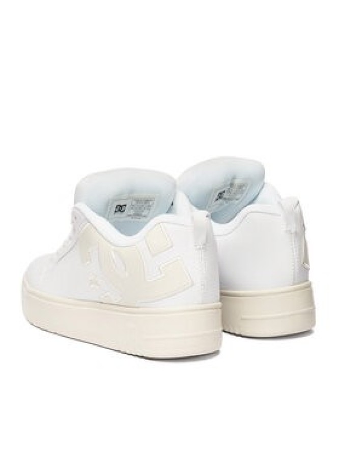 DC Shoes Sneakersy EO-COURT GRAFFIK PLATFORM DC02422102 Biały