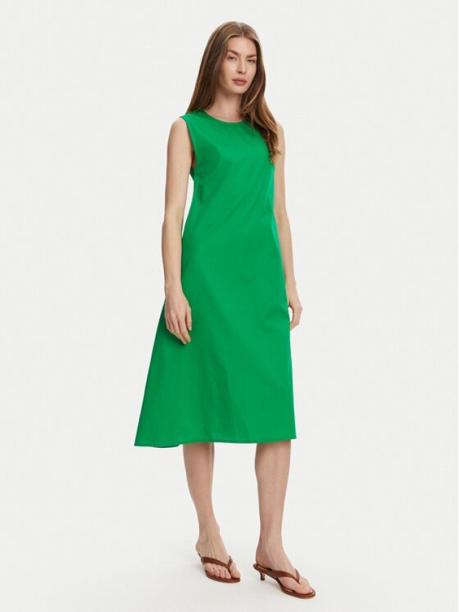 Selmark Sukienka letnia BL495 Zielony Regular Fit