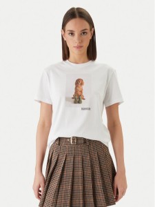 Barbour T-Shirt Bedale LTS0715WH11 Biały Regular Fit