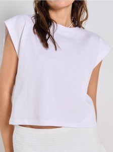 Bawełniana koszulka basic - biały