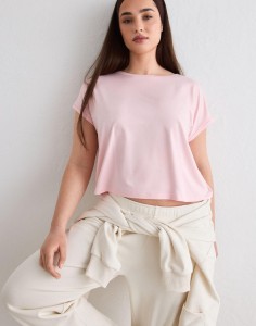 Damski top treningowy ultramiękki second skin, szybkoschnący Soft Basic różowy