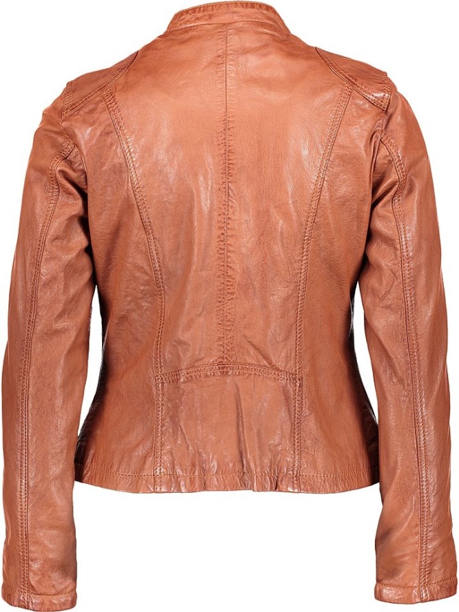 7eleven Skórzana kurtka "Rubina" w kolorze jasnobrązowym rozmiar: 42