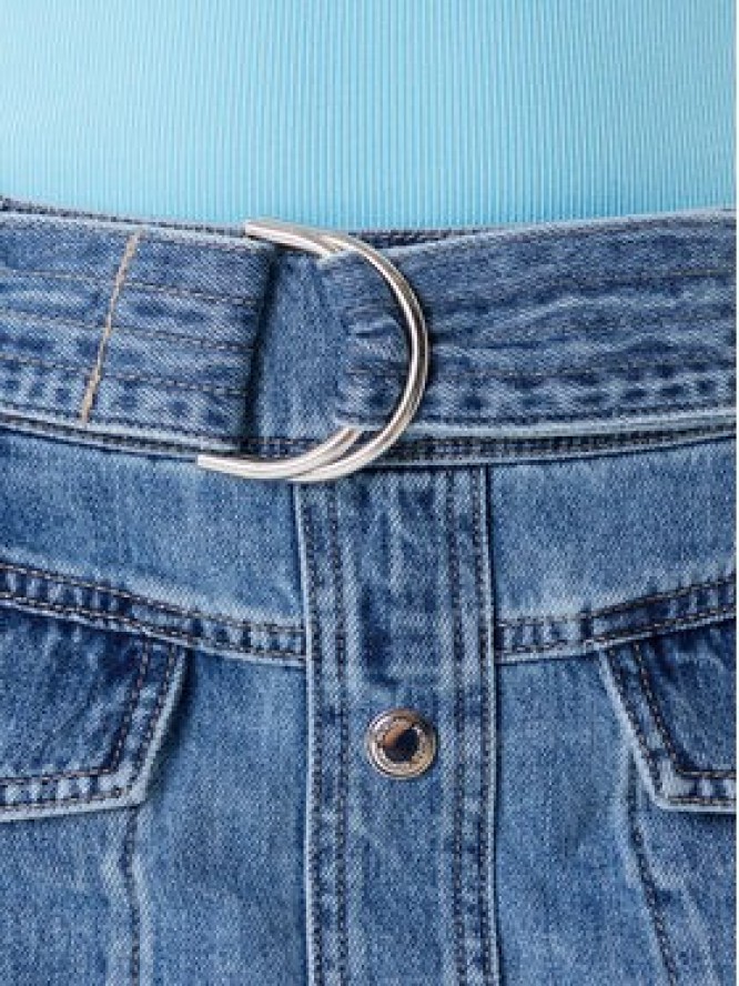 Morgan Spódnica jeansowa 251-JOLAM Niebieski Regular Fit