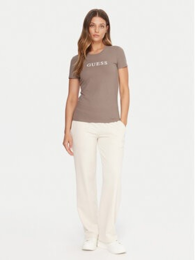 Guess T-Shirt O5RI01 KBBU1 Beżowy Regular Fit