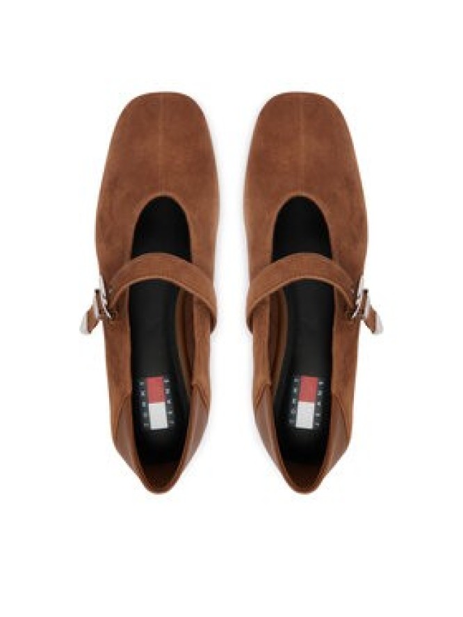 Tommy Jeans Baleriny Tjw Ballerina Suede EN0EN03067 Brązowy