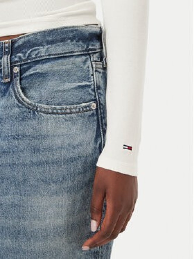 Tommy Jeans Bluzka DW0DW23259 Biały Slim Fit