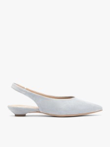 Jasnoniebieskie czółenka slingback w szpic