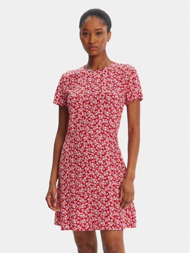 Tommy Jeans Sukienka codzienna DW0DW21120 Czerwony Regular Fit