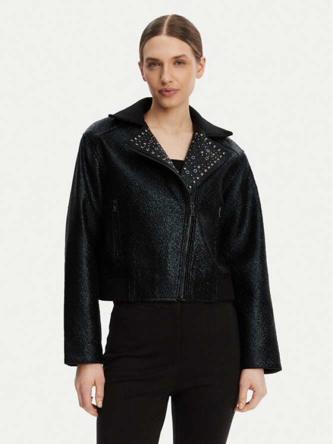 DKNY Kurtka przejściowa P4JJ6XIY Czarny Regular Fit