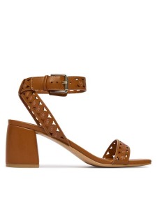 Guess Sandały FLJNE2 LEA03 Brązowy jasny