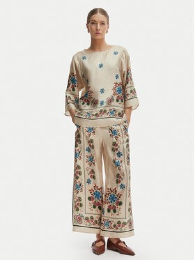 Weekend Max Mara Bluzka Samba 2615111062 Écru Loose Fit