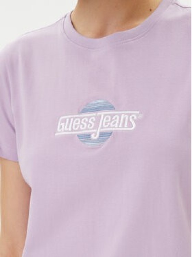 Guess Jeans T-Shirt W5GI26 J1314 Fioletowy Regular Fit