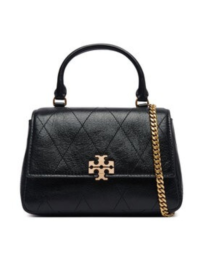 Tory Burch Torebka Charlie Quilted Mini Top Handle Chain Wallet 186032 Czarny