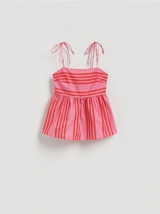 Bluzka w paski - wielobarwny