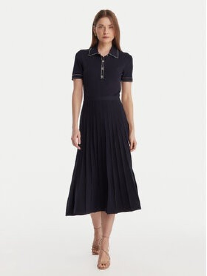 MICHAEL Michael Kors Sukienka dzianinowa MR683C0BFD Granatowy Slim Fit