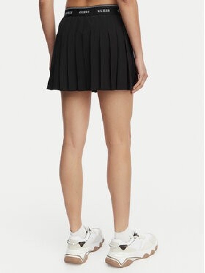 Guess Spódnica plisowana V6GD11 W1802 Czarny Regular Fit