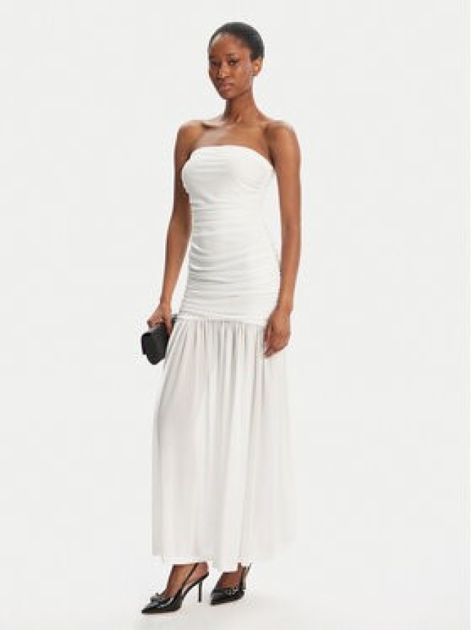 Bardot Sukienka wieczorowa Solana Mesh 59875DB2 Biały Slim Fit